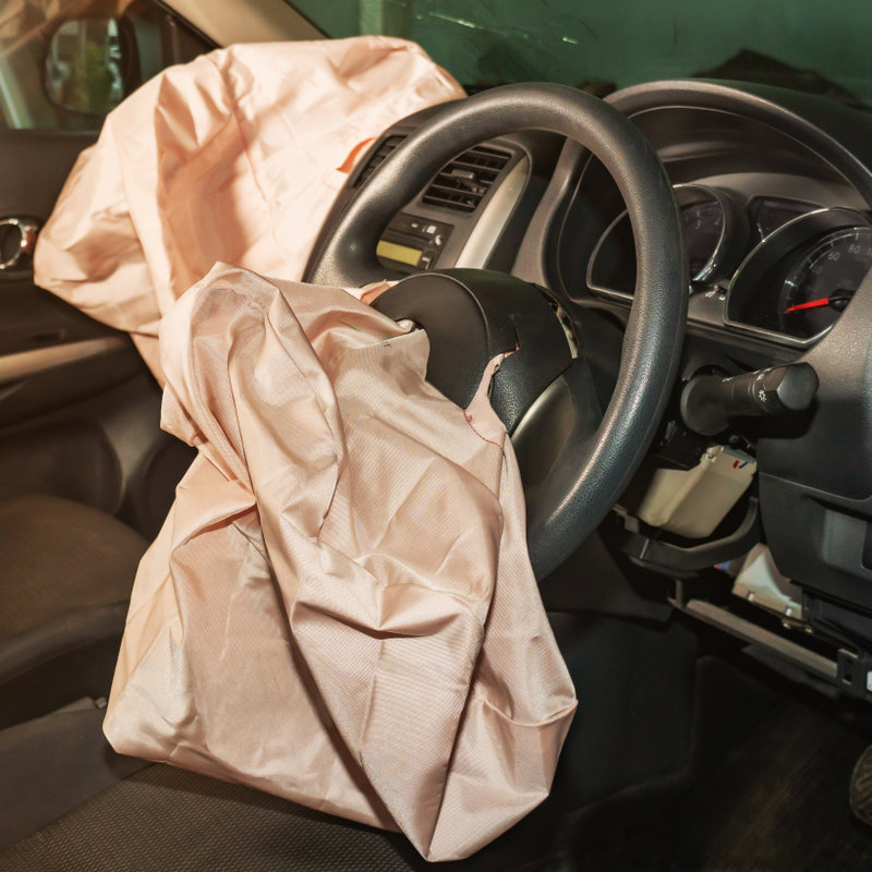 deployed car airbags after an accident